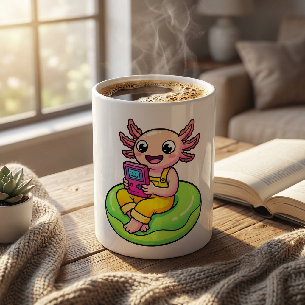 Pool Party Axolotls - Axolotl Arcade Fun - 15oz Mug - Hero Lifestyle