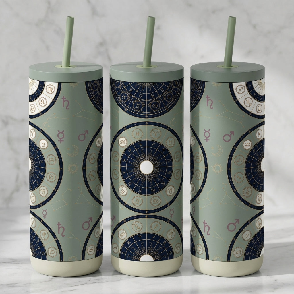 Gilded Birth Chart - Celestial Manuscript - 20oz / Sage Brush