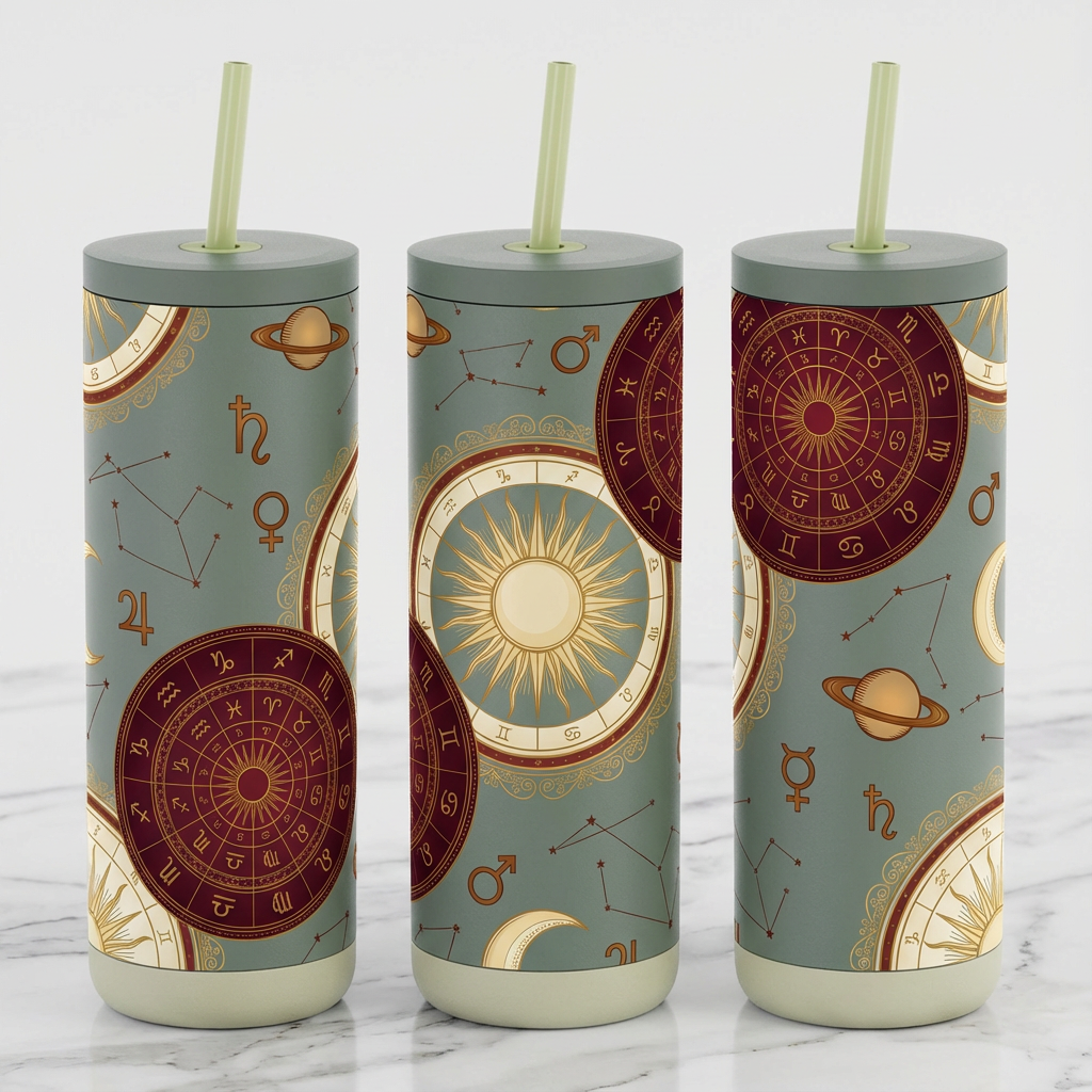 Gilded Birth Chart - Celestial Heirloom - 20oz / Sage Brush