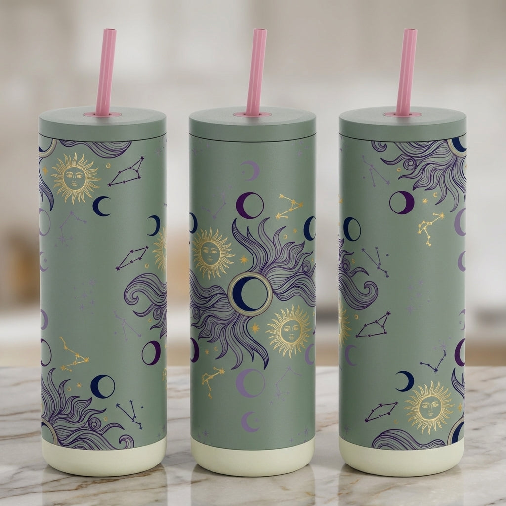 Cosmic Zodiac Dreams - Celestial Constellation Dreams - 20oz / Sage Brush