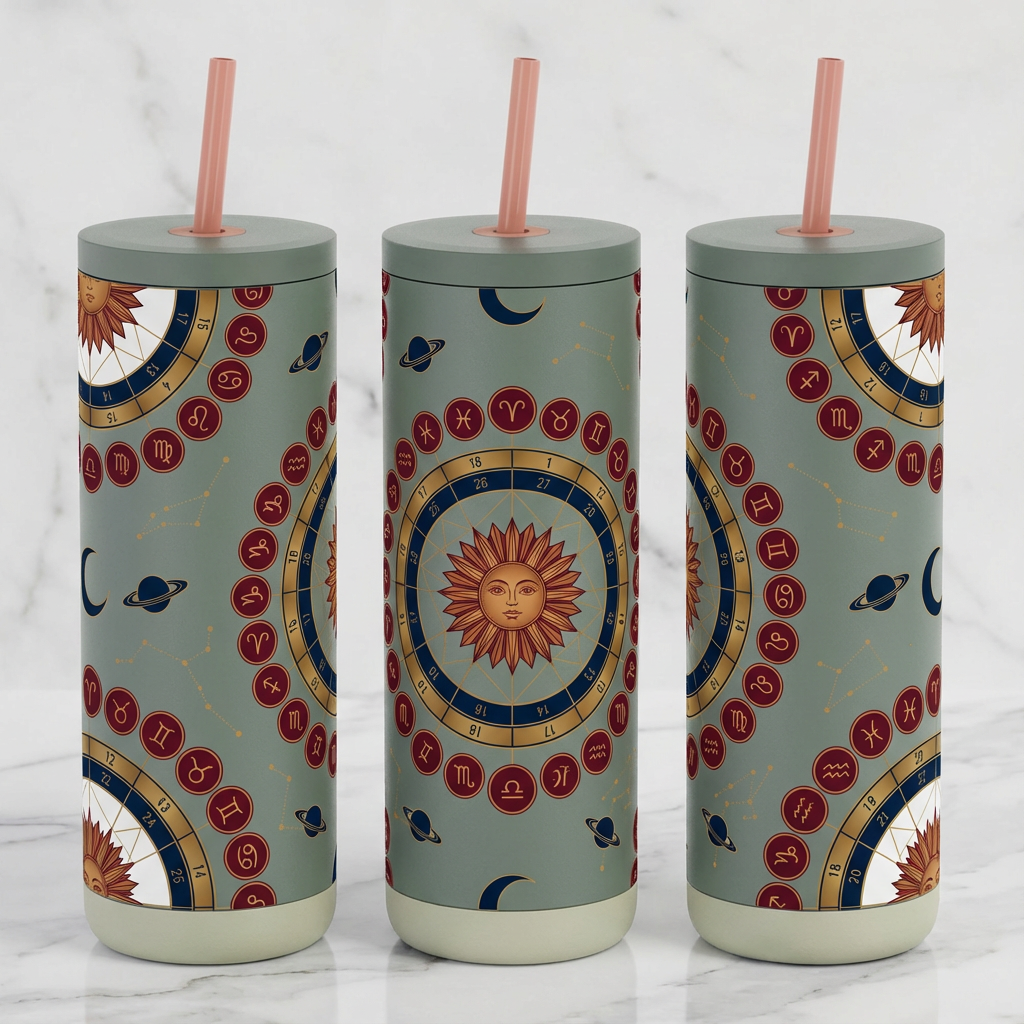 Gilded Birth Chart - Gilded Houses - 20oz / Sage Brush