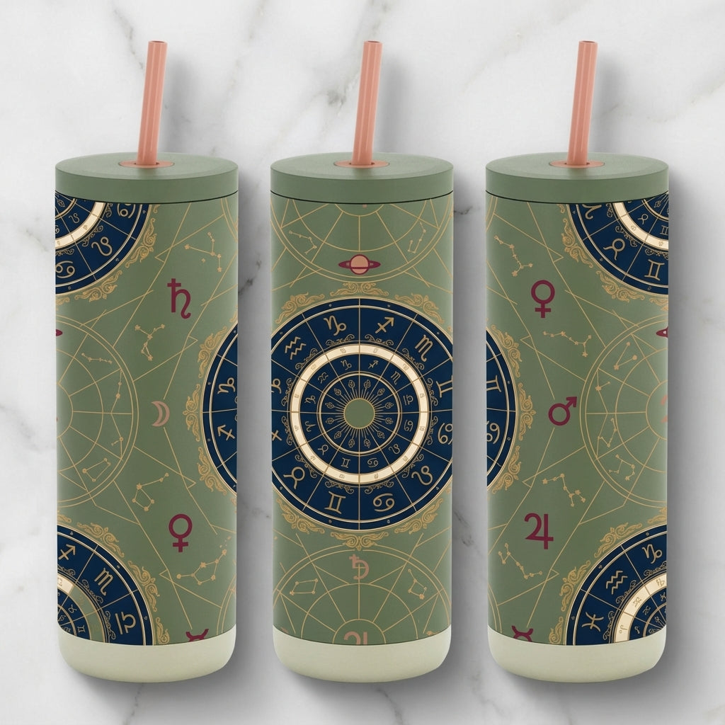 Gilded Birth Chart - Celestial Houses - 20oz / Sage Brush