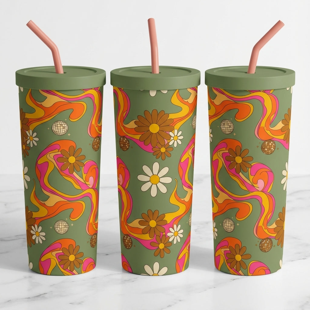 Disco Daisy Daydream - Saturday Swirls - 20oz / Sage Brush