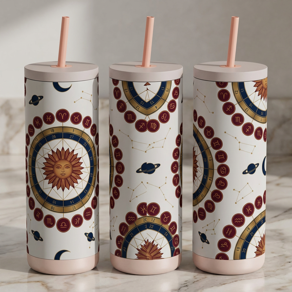 Gilded Birth Chart - Gilded Houses - 20oz / Sand Pebble