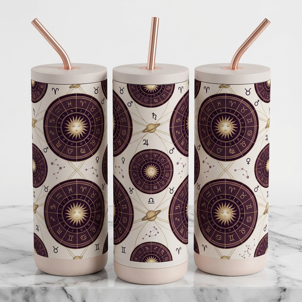 Gilded Birth Chart - Cosmic Blueprint - 20oz / Sand Pebble