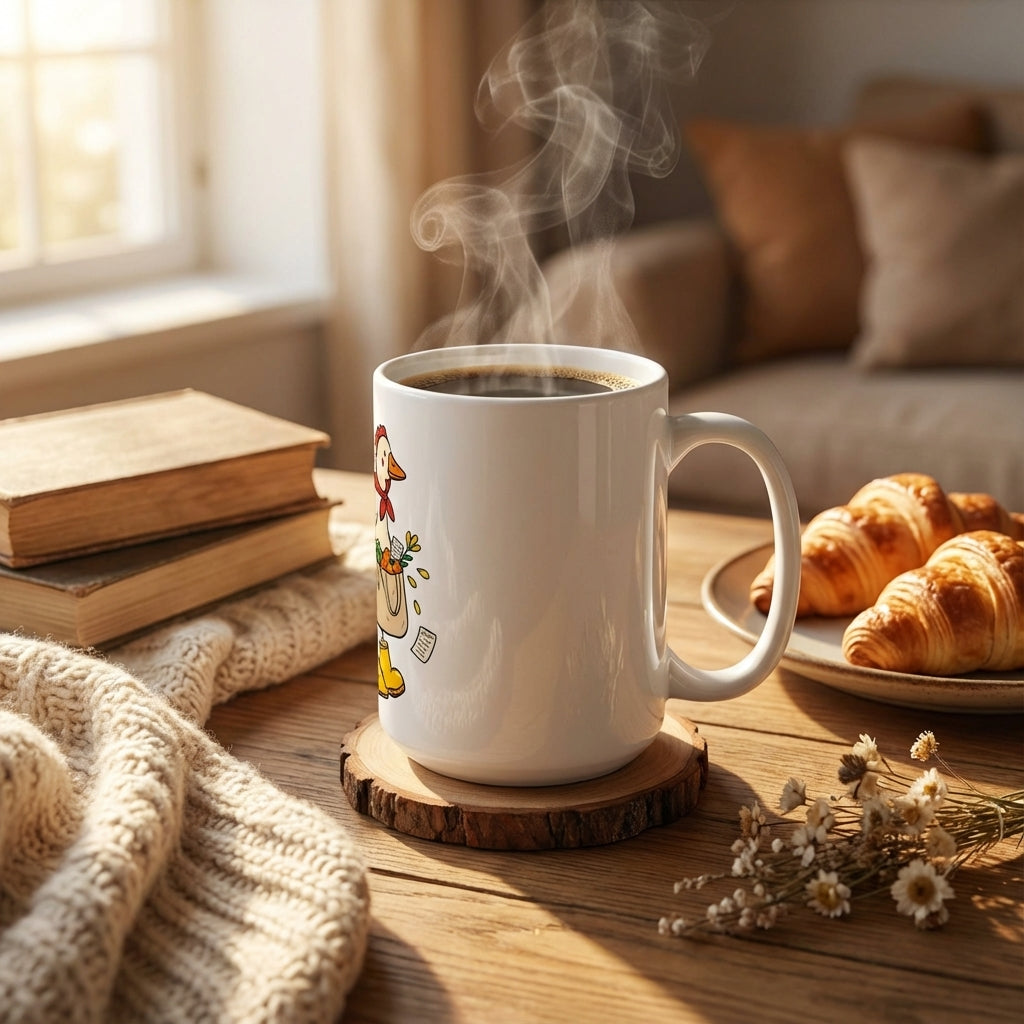 Silly Goose Social - Rainy Day Errands - 15oz Mug - Left Side Lifestyle