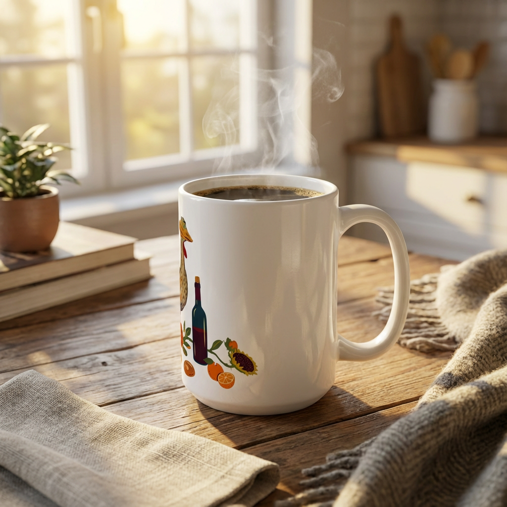 Silly Goose Social - Silly Sippin' Goose - 15oz Mug - Left Side Lifestyle