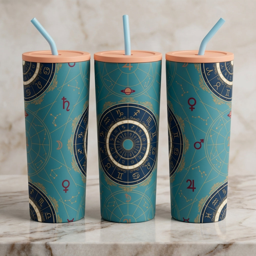 Gilded Birth Chart - Celestial Houses - 20oz / Surfs Up