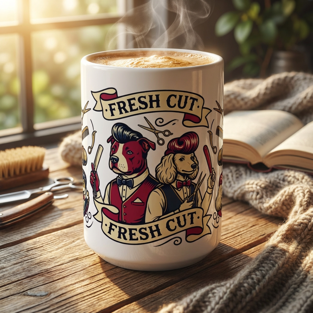 Tattoo Parlor Pups - Dapper Dogs 15oz Mug - Hero Lifestyle