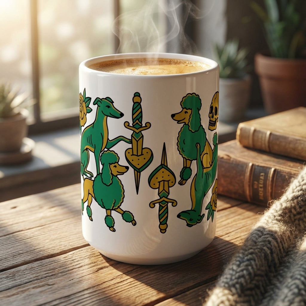 Tattoo Parlor Pups - Loyal to the Bone 15oz Mug - Hero Lifestyle