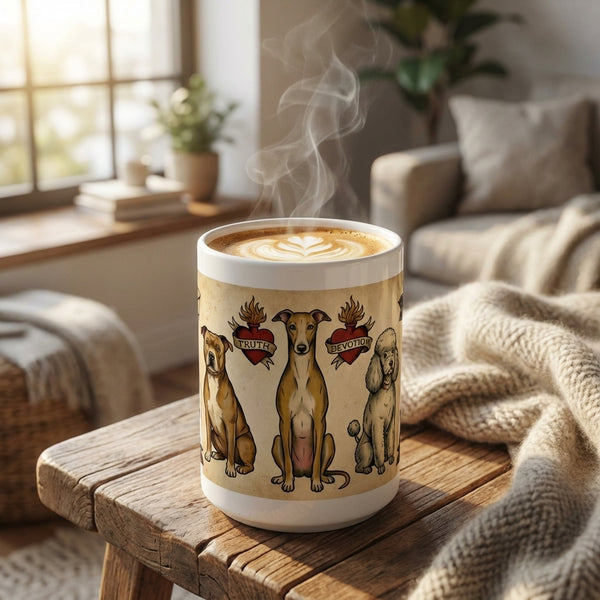 Tattoo Parlor Pups - True Love Tails 15oz Mug