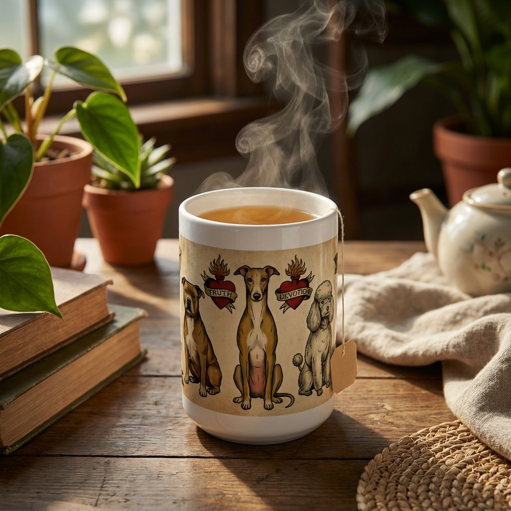 Tattoo Parlor Pups - True Love Tails 15oz Mug - Tea Lifestyle