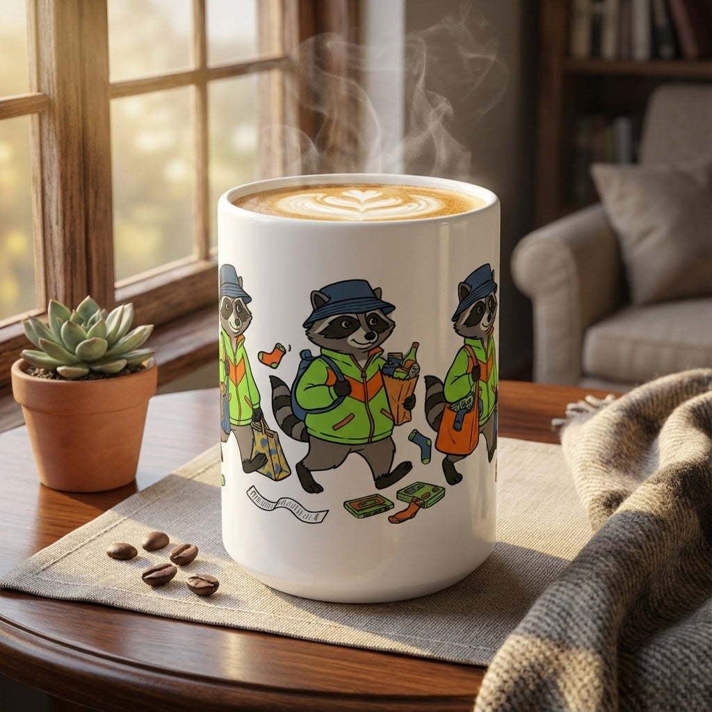 Thrift Haul Raccoons - The Big Haul - 15oz Mug - Hero Lifestyle