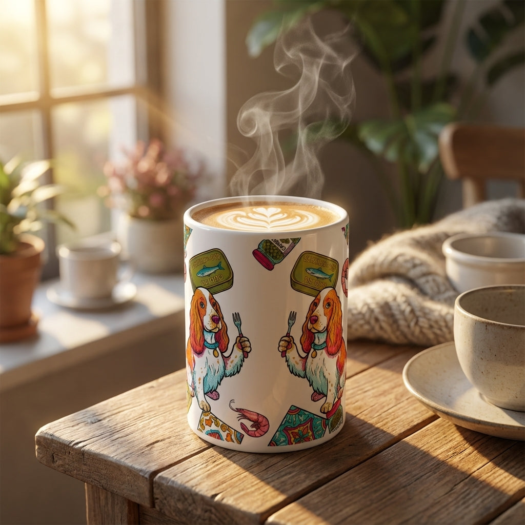 Tinned Fish Pups - Caper & Dill Delight 15oz Mug - Hero Lifestyle