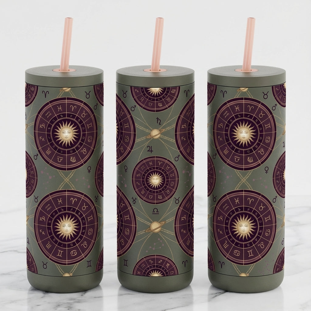 Gilded Birth Chart - Cosmic Blueprint - 20oz / Woodlands