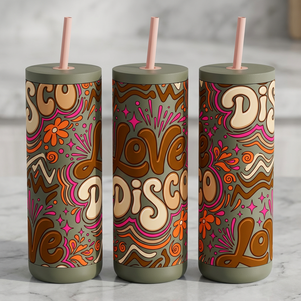 Disco Daisy Daydream - Funky Type Hype - 20oz / Woodlands