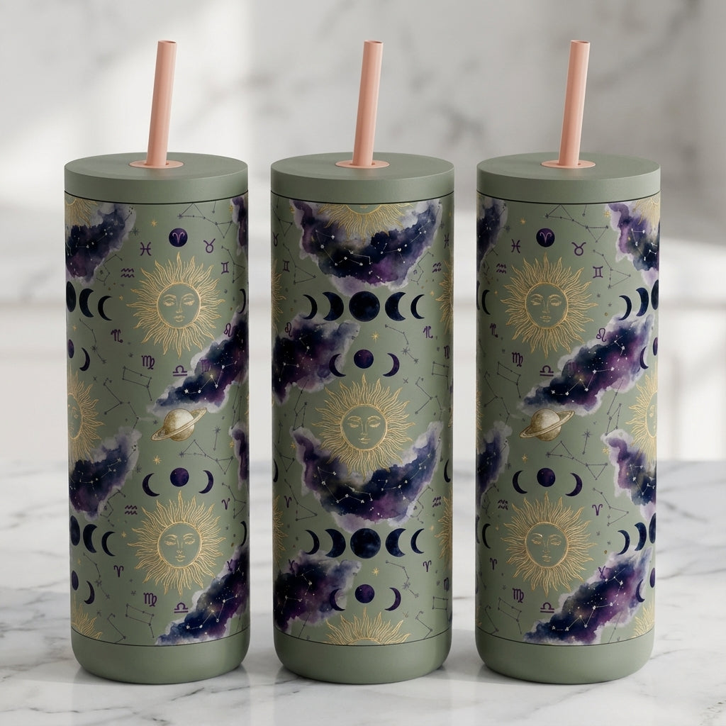 Cosmic Zodiac Dreams - Celestial Harmony - 20oz / Woodlands