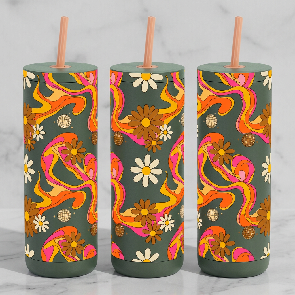 Disco Daisy Daydream - Saturday Swirls - 20oz / Woodlands