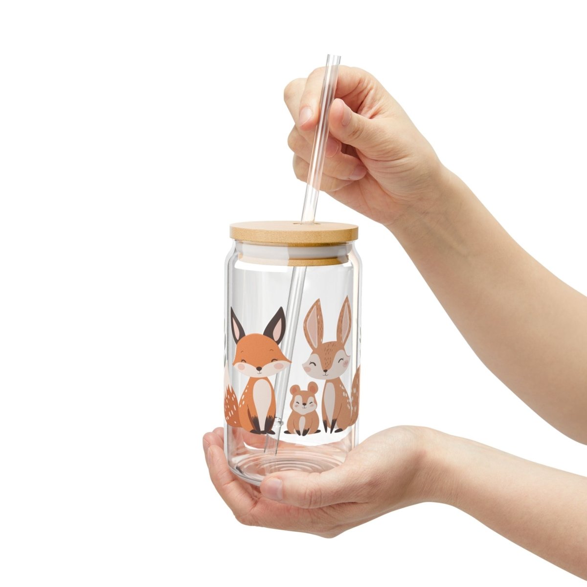 Animal Family Sipper Glass 16oz - BigSippin