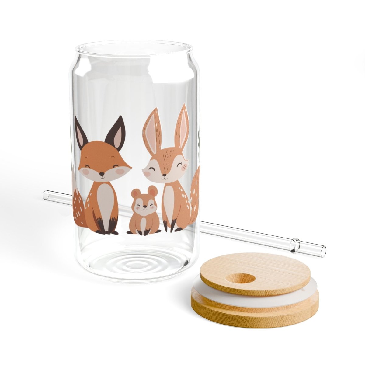 Animal Family Sipper Glass 16oz - BigSippin