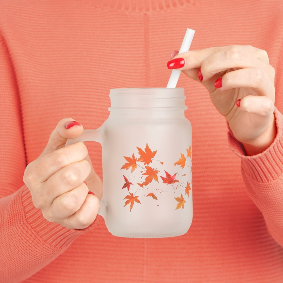 Autumn Leaves 02 Mason Jar 12oz - BigSippin
