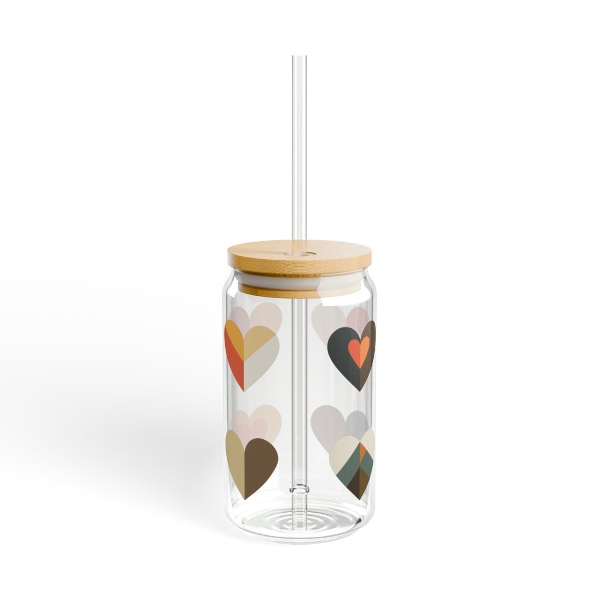 Boho Hearts 01 Sipper Glass 16oz - BigSippin