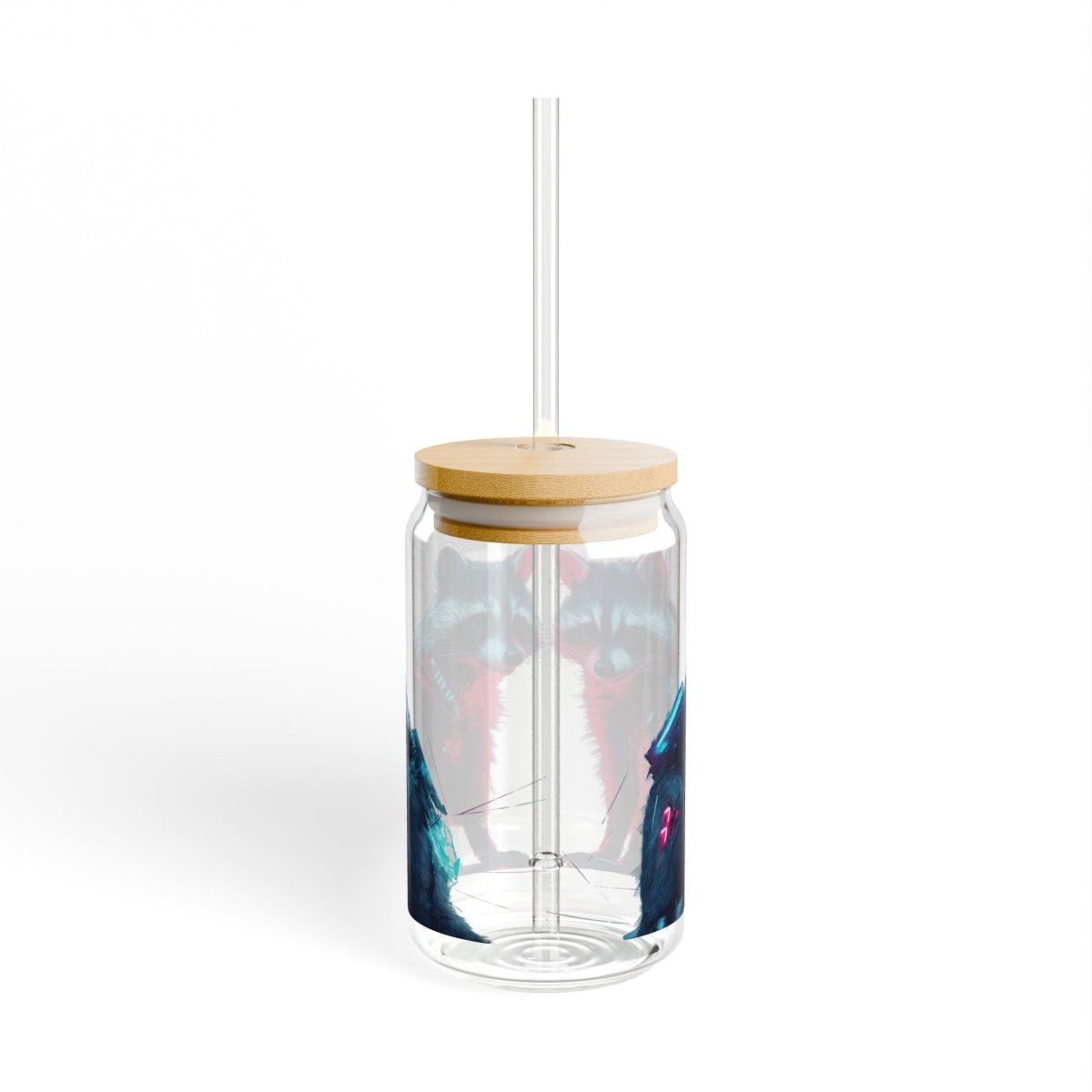 Cyberpunk Raccoons 6 Sipper Glass 16oz - BigSippin