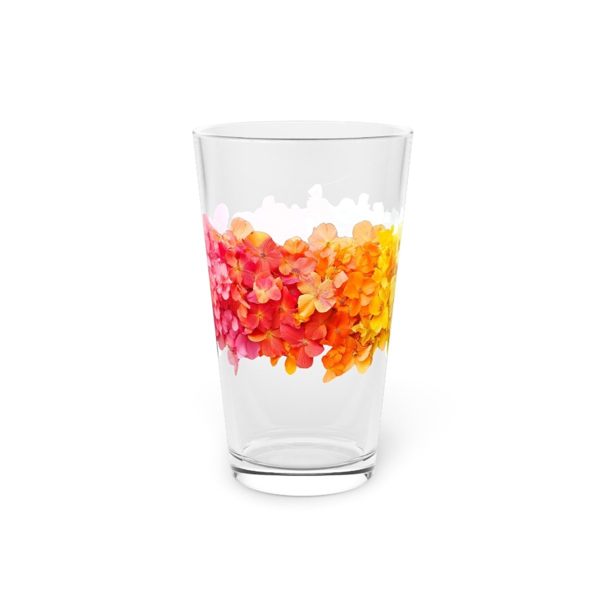 Elegant Floral Pint Glass - 16oz Beer or Beverage Tumbler - BigSippin