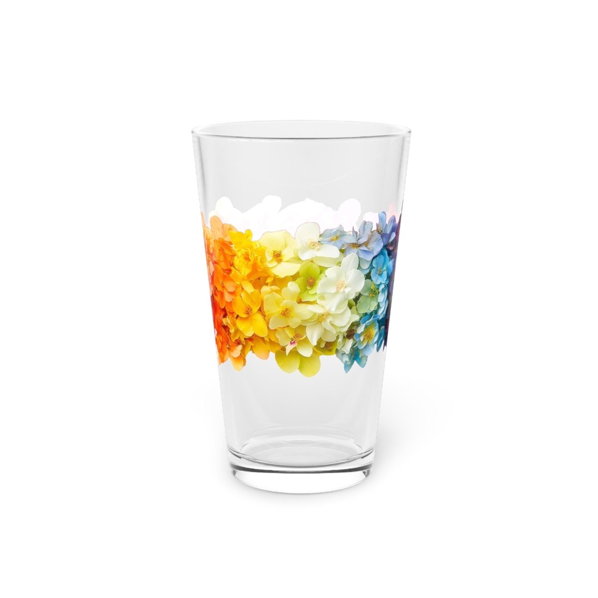 Elegant Floral Pint Glass - 16oz Beer or Beverage Tumbler - BigSippin