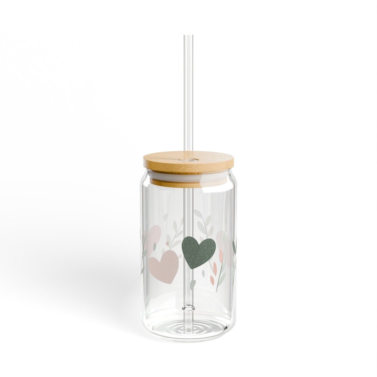 Garden Hearts 02 Sipper Glass 16oz - BigSippin