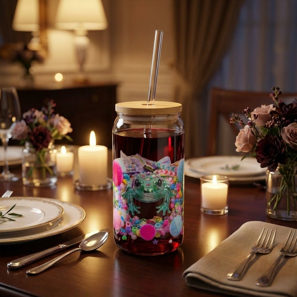 Y2K Frogs Sparkle Sipper Glass - Wine Lifestyle