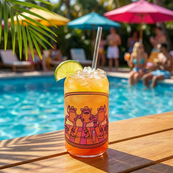 Disco Cowgirl Frogs - Froggy Hoedown with cocktail