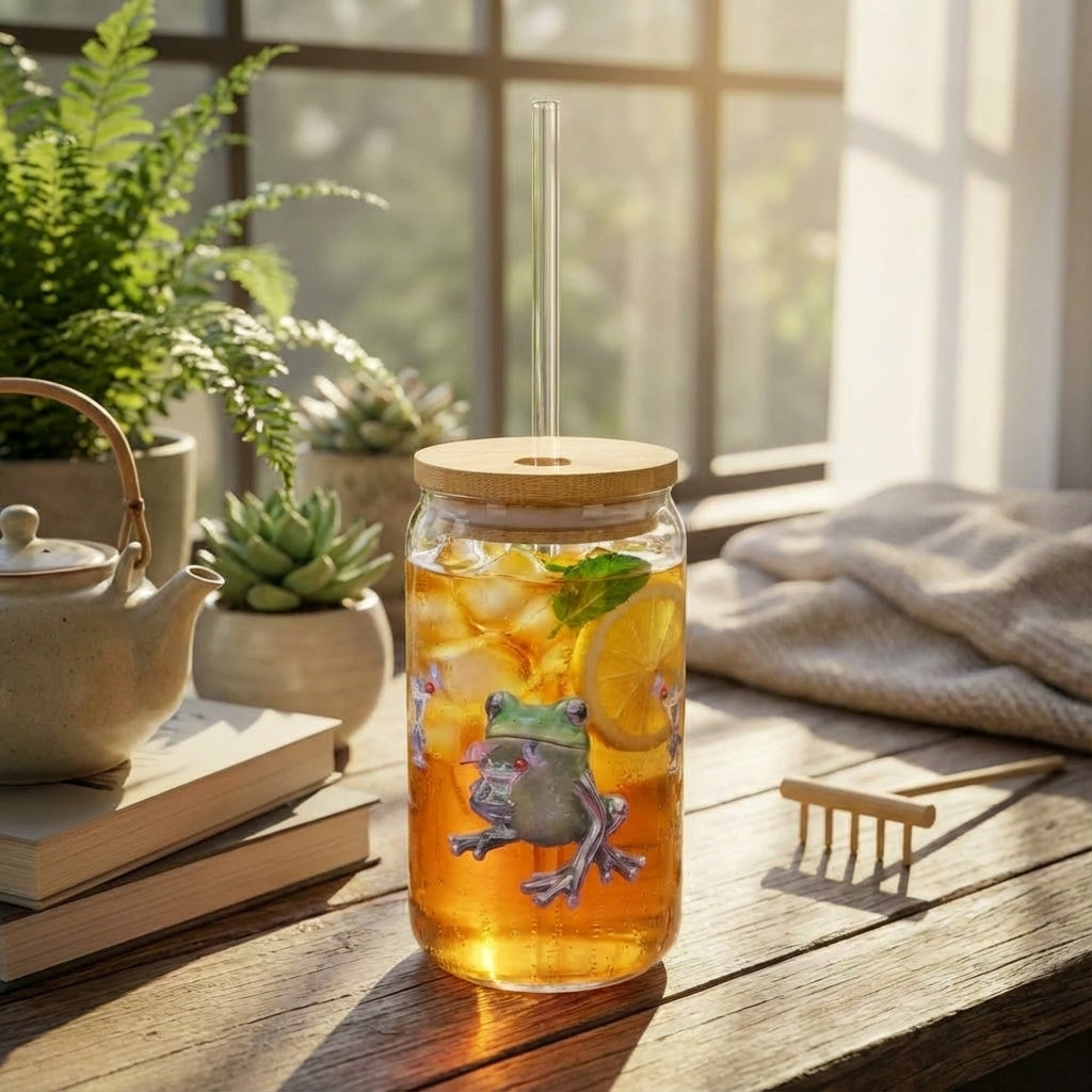 Y2K Frogs Party Sipper Glass - Tea Lifestyle