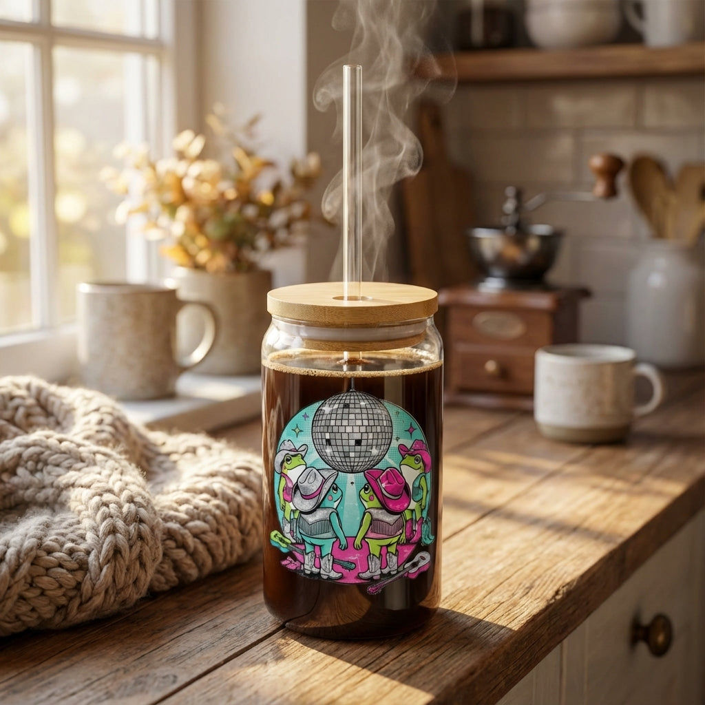 Disco Cowgirl Frogs - Disco Ball Dreams - Coffee Lifestyle