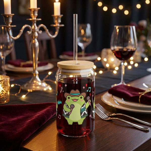 Disco Cowgirl Frogs - Space Cowgirl Frog Serenade with wine