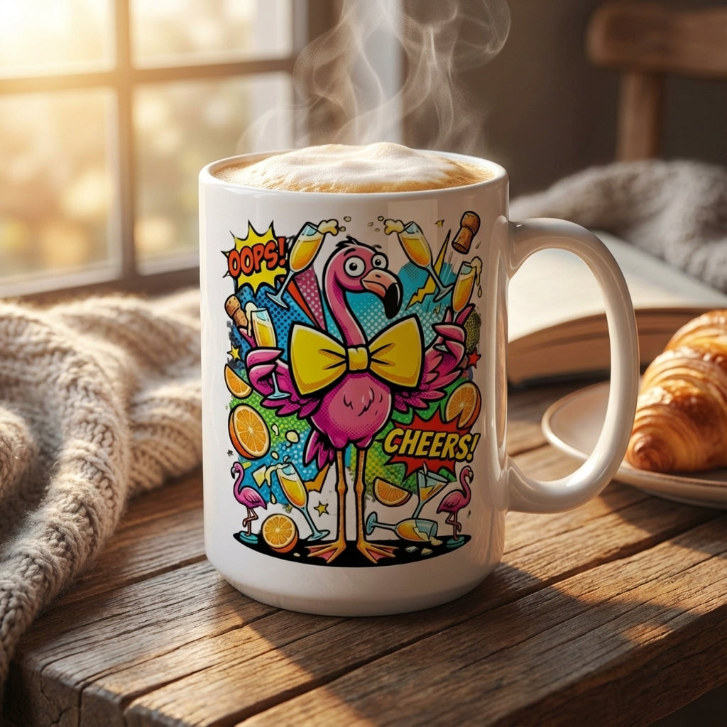 Drag Brunch Flamingos - Mimosa Mayhem - 15oz Mug - Hero Lifestyle