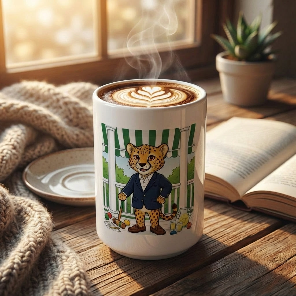 Racquet Club Cheetahs - Country Club Cool - 15oz Mug - Hero Lifestyle