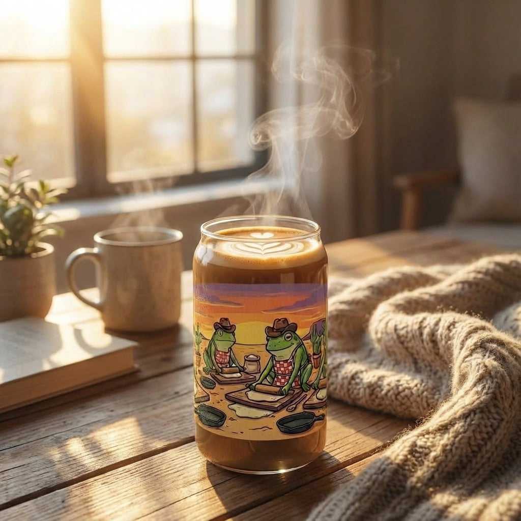 Cowboy Frogs Baking Sipper Glass - Hero Lifestyle