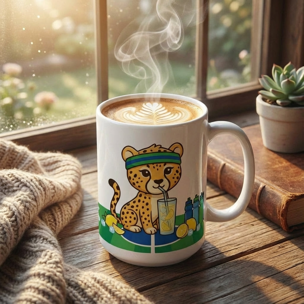 Racquet Club Cheetahs - Hydration Station - 15oz Mug - Hero Lifestyle