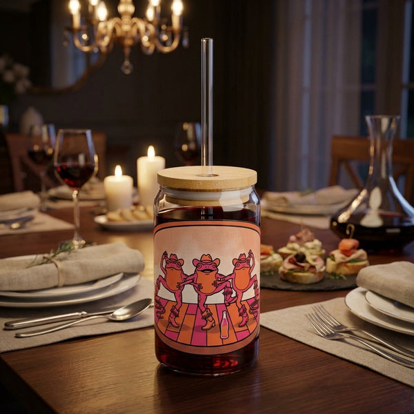 Disco Cowgirl Frogs - Froggy Hoedown with wine