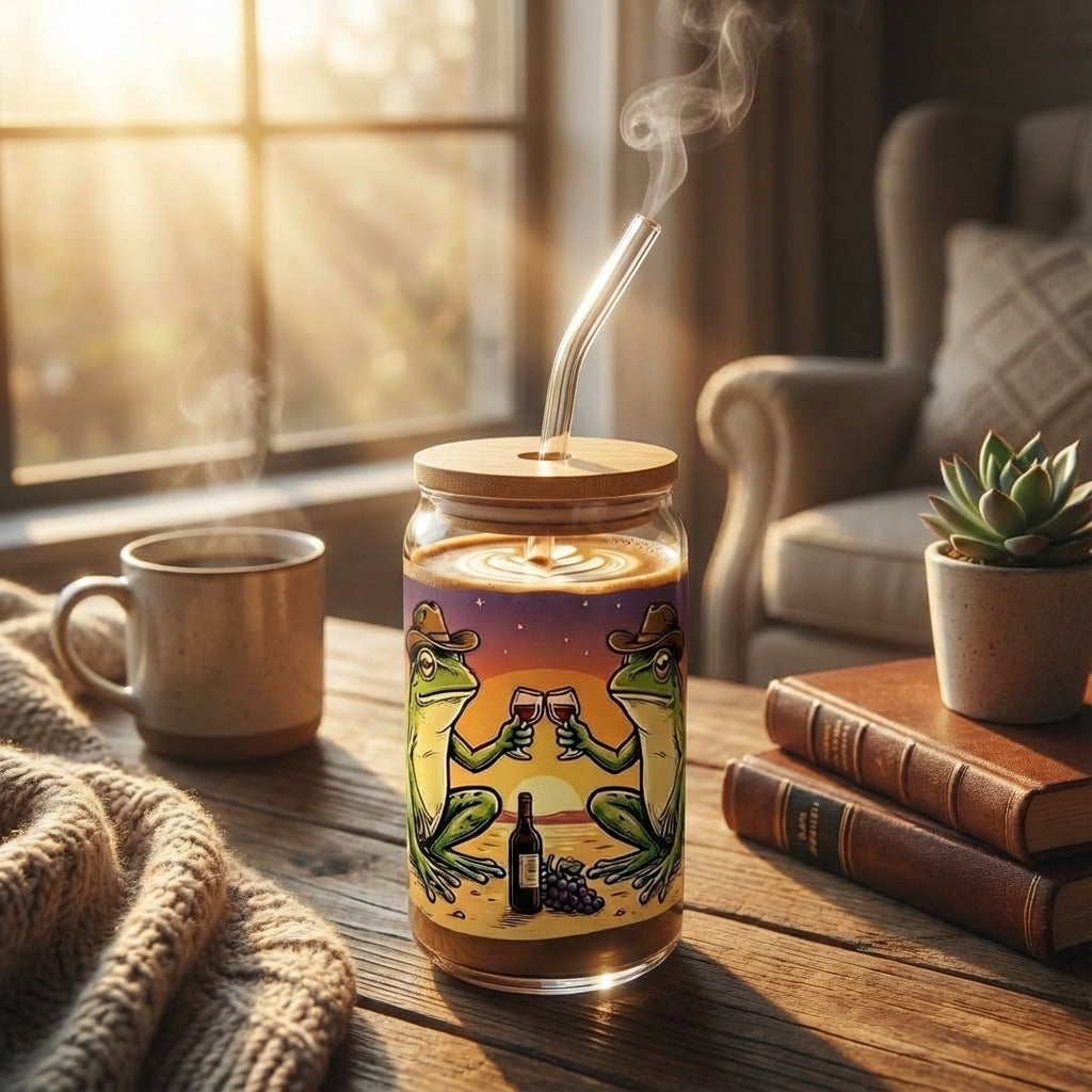 Cowboy Frogs Wine Sipper Glass - Hero Lifestyle