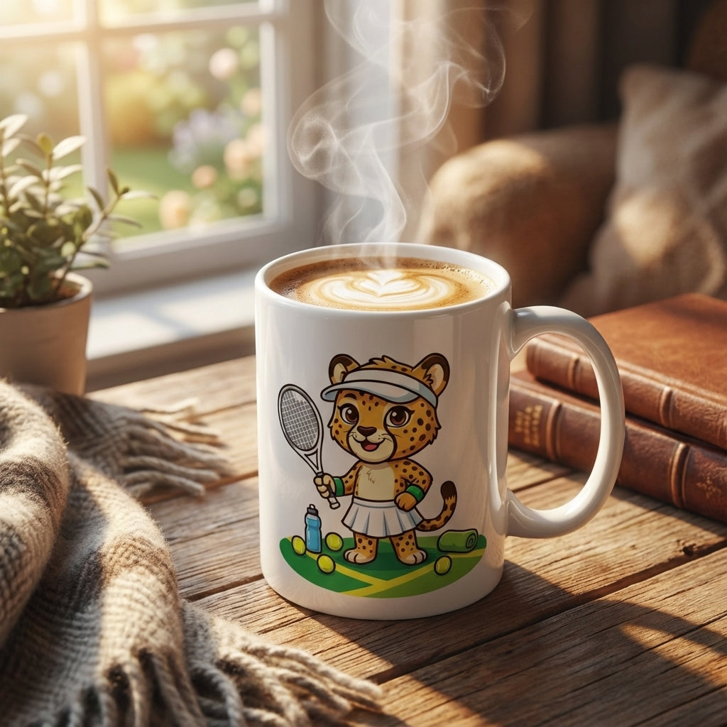 Racquet Club Cheetahs - Tennis Cheetah Ace - 15oz Mug - Hero Lifestyle