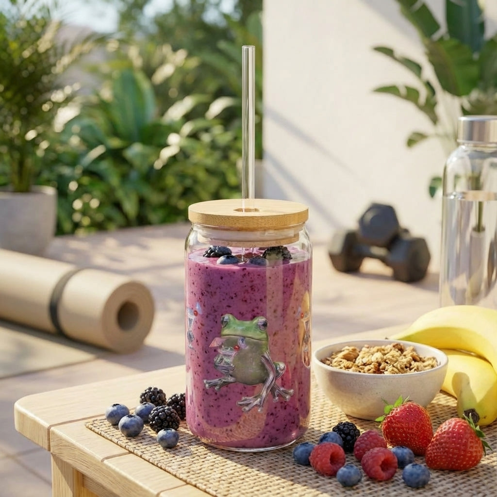 Y2K Frogs Party Sipper Glass - Smoothie Lifestyle