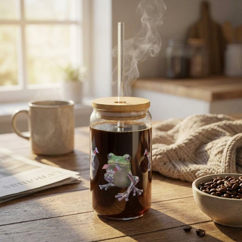 Y2K Frogs Party Sipper Glass - Coffee Lifestyle