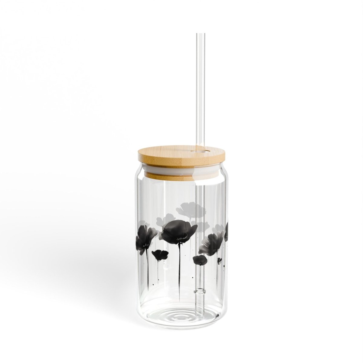 Japanese Flowers 6 Sipper Glass 16oz - BigSippin