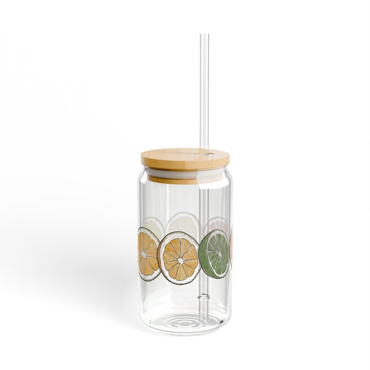 Minimal Citrus 10 Sipper Glass 16oz - BigSippin