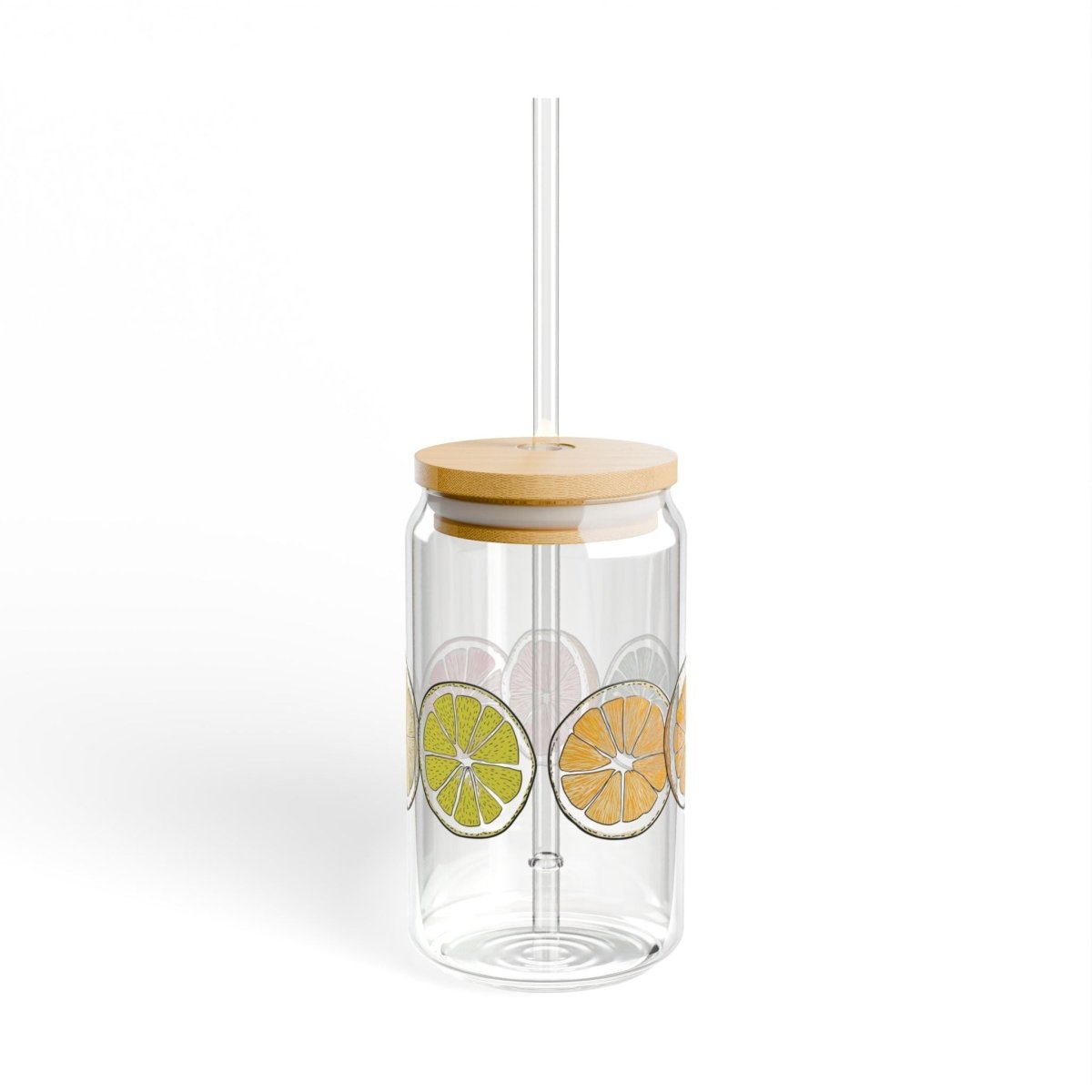 Minimal Citrus 10 Sipper Glass 16oz - BigSippin