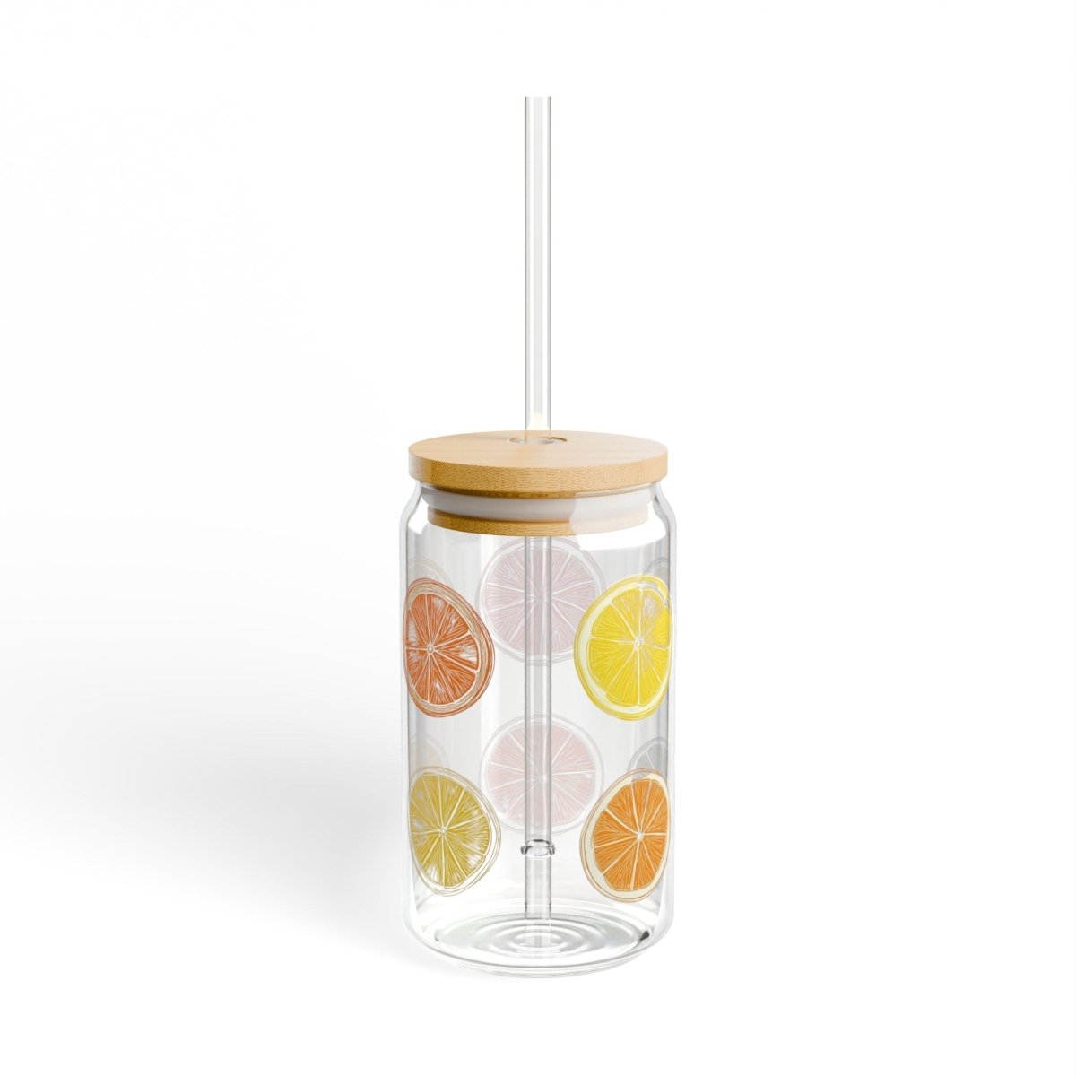 Minimal Citrus 11 Sipper Glass 16oz - BigSippin