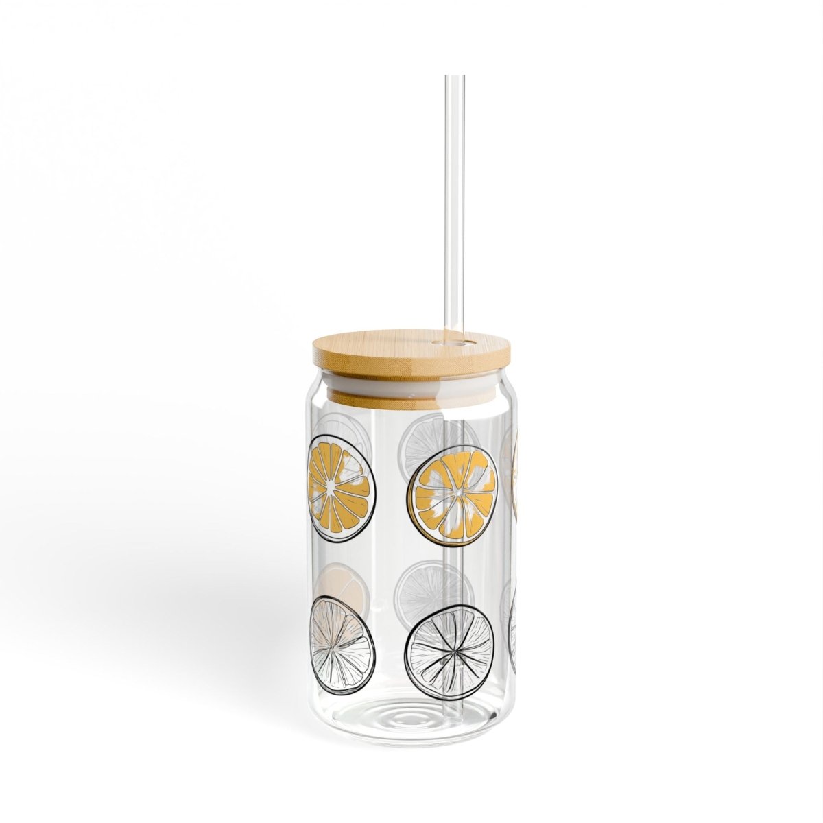 Minimal Citrus 5 Sipper Glass 16oz - BigSippin