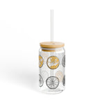 Minimal Citrus 5 Sipper Glass 16oz - BigSippin